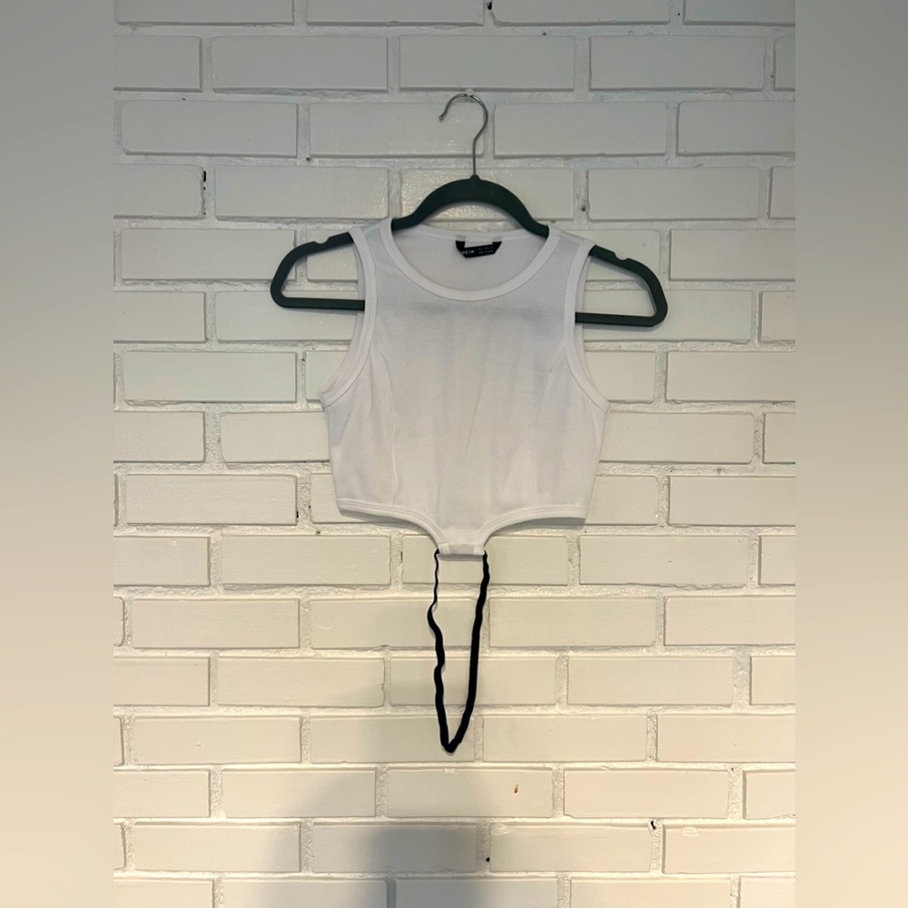 White Cropped Tee
